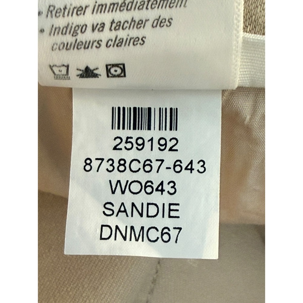 Paige Genesee High Rise Wide Leg Jeans Sandie Beige Tan Size 4 26 8738C67-643 - Picture 5 of 7